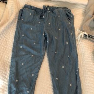 Anthropologie Soft Denim with Dots